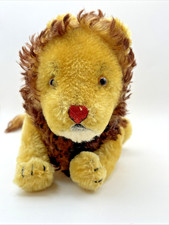 Vintage Steiff Leo Lion Mohair Jointed 5.5" Amber Glass Eyes No Tag Animal 50s