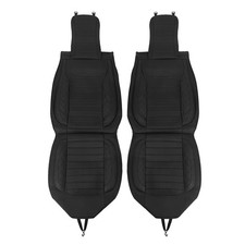 Leather Car Seat Covers For Cars SUV Pick-up Truck Universal Full Set/Kit Black