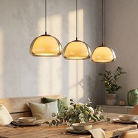 Pendelleuchte Wohnzimmerlampe HäNgelampe Deckenleuchte Glas Biglight