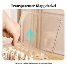 Acryl Kosmetik Organizer staubdicht transparente Aufbewahrungsbox mit Fächern