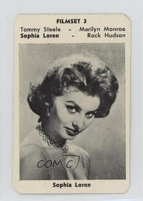 1950s Maple Leaf Gum Filmset Playing Cards Sophia Loren #3 11bd