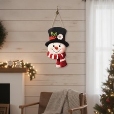 Vibrant Snowman Welcome Sign: A Fun Touch for Front Doors This Christmas Season