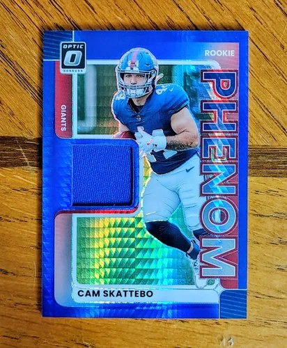 2025 Donruss Optic Cam Skattebo Blue Hyper (RAW)