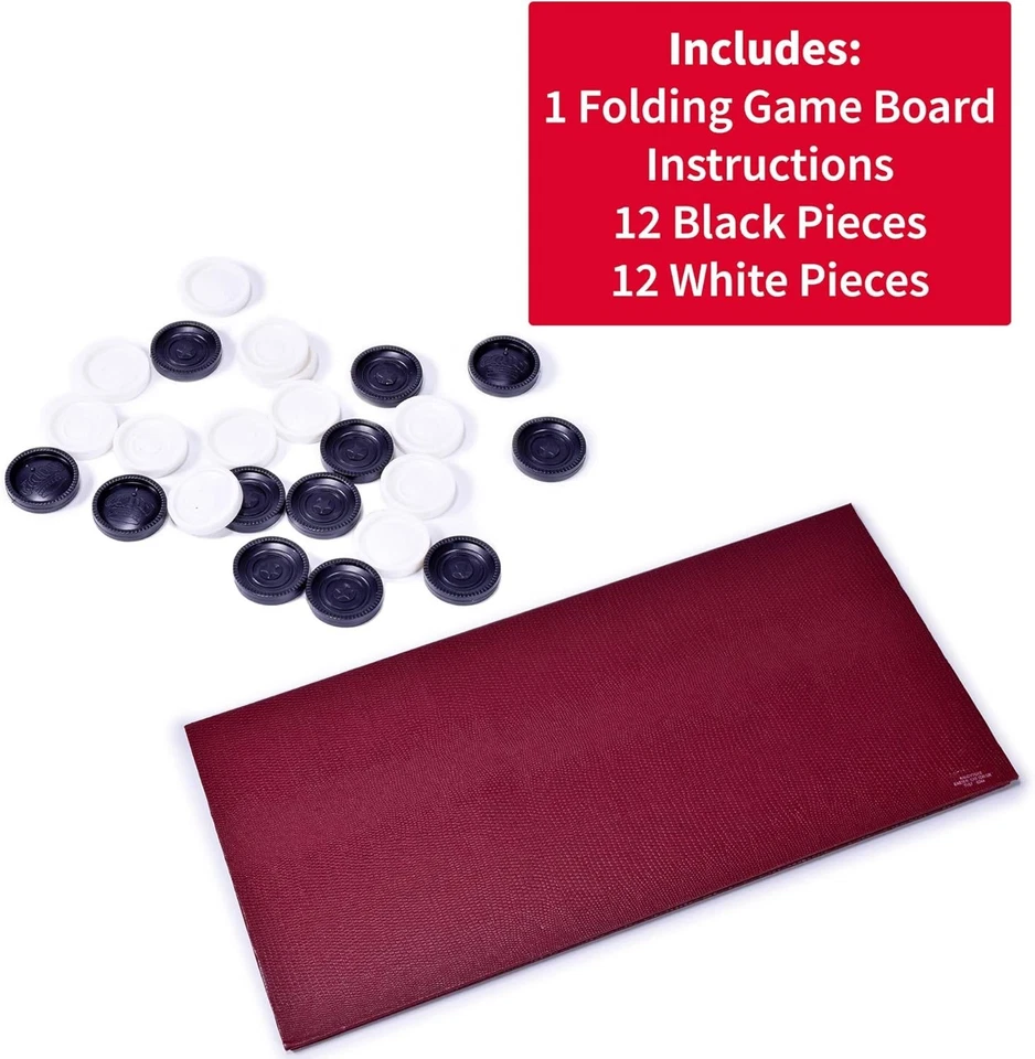 Strategic Draughts Game - Lightweight Checkers Board for Ages 3+, Includes Guide - Image 4 of 4