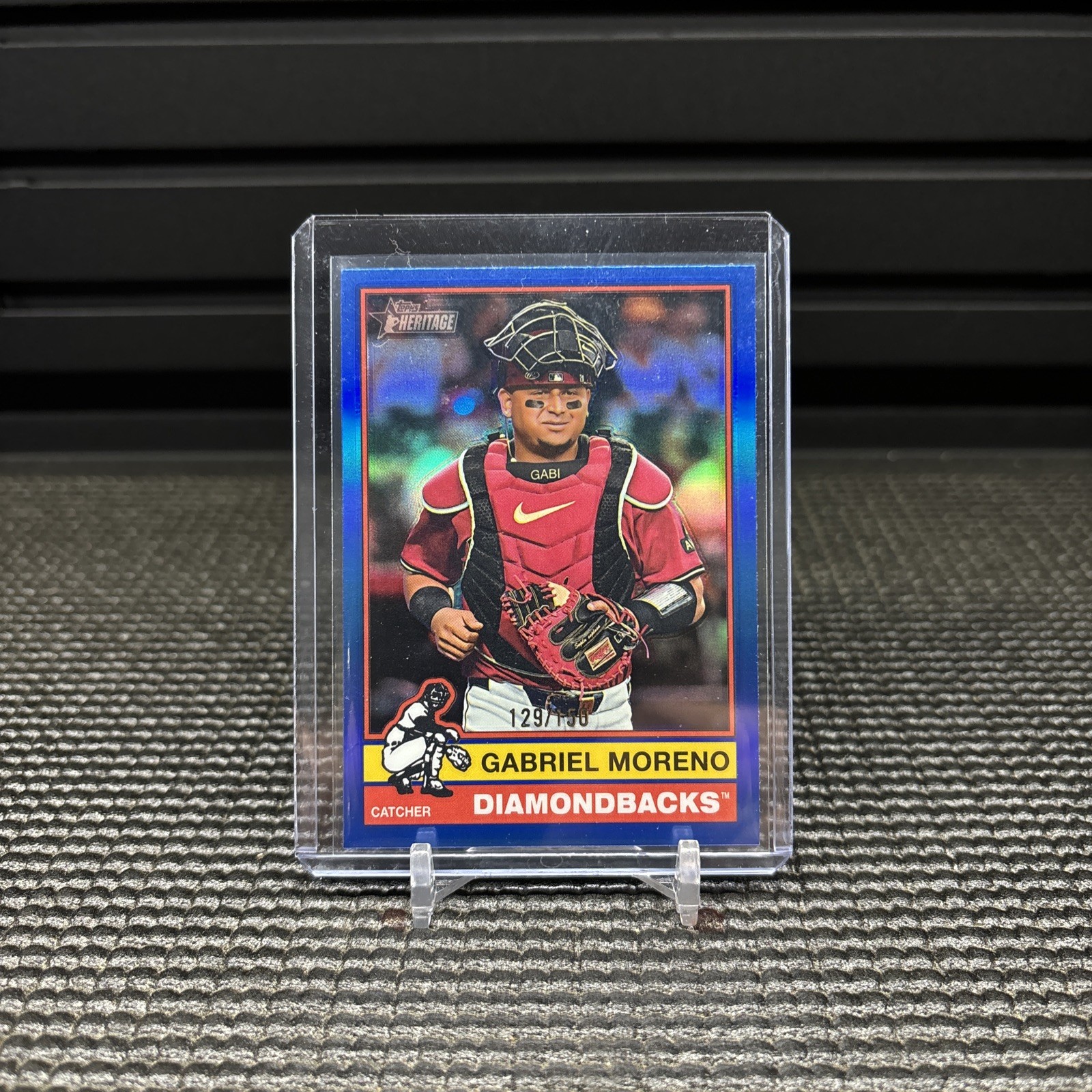 2025 Topps Heritage High Number Gabriel Moreno #498 Chrome Blue Border /150 SP