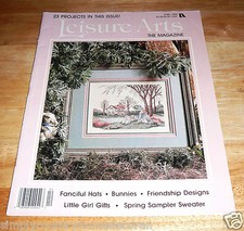 LEISURE ARTS MAGAZINE April 1990 Cross Stitch Knit Crochet Crafting Vintage