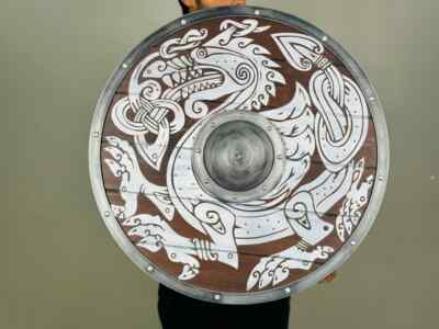 Medieval Wooden Viking Dragon Authentic Battle Warrior Shield New Handmade Gift