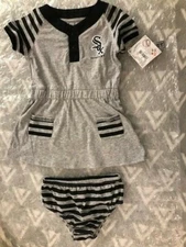 GIRL'S CHICAGO WHITE SOX 2 piece DRESS SET choice of sizes NEW