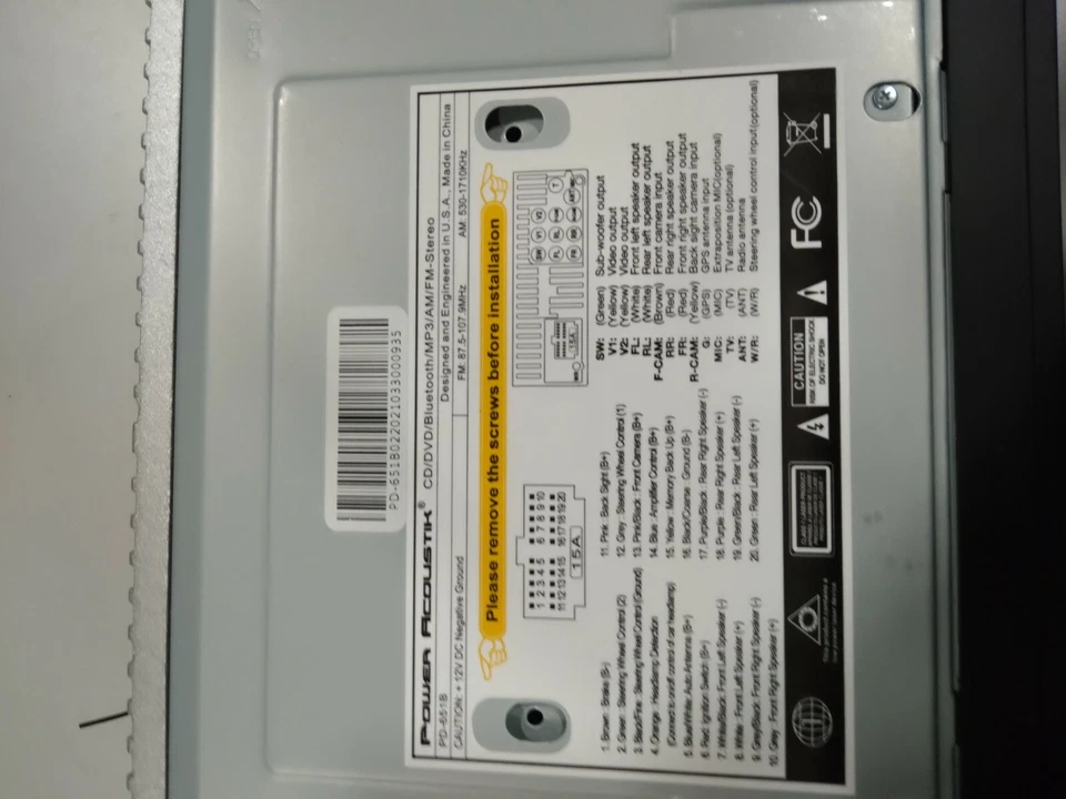 Power Acoustik DVD Source Unit 7" 2- Din Multimedia Source Unit W/ Bluetooth - Image 3 of 3