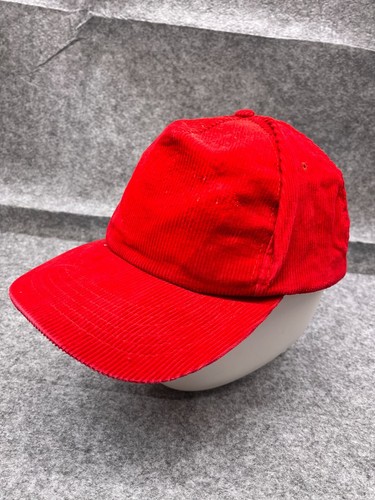 Speedway Hat Cap Snap Back Adult One Size Red Corduroy Cotton VINTAGE - Picture 4 of 12