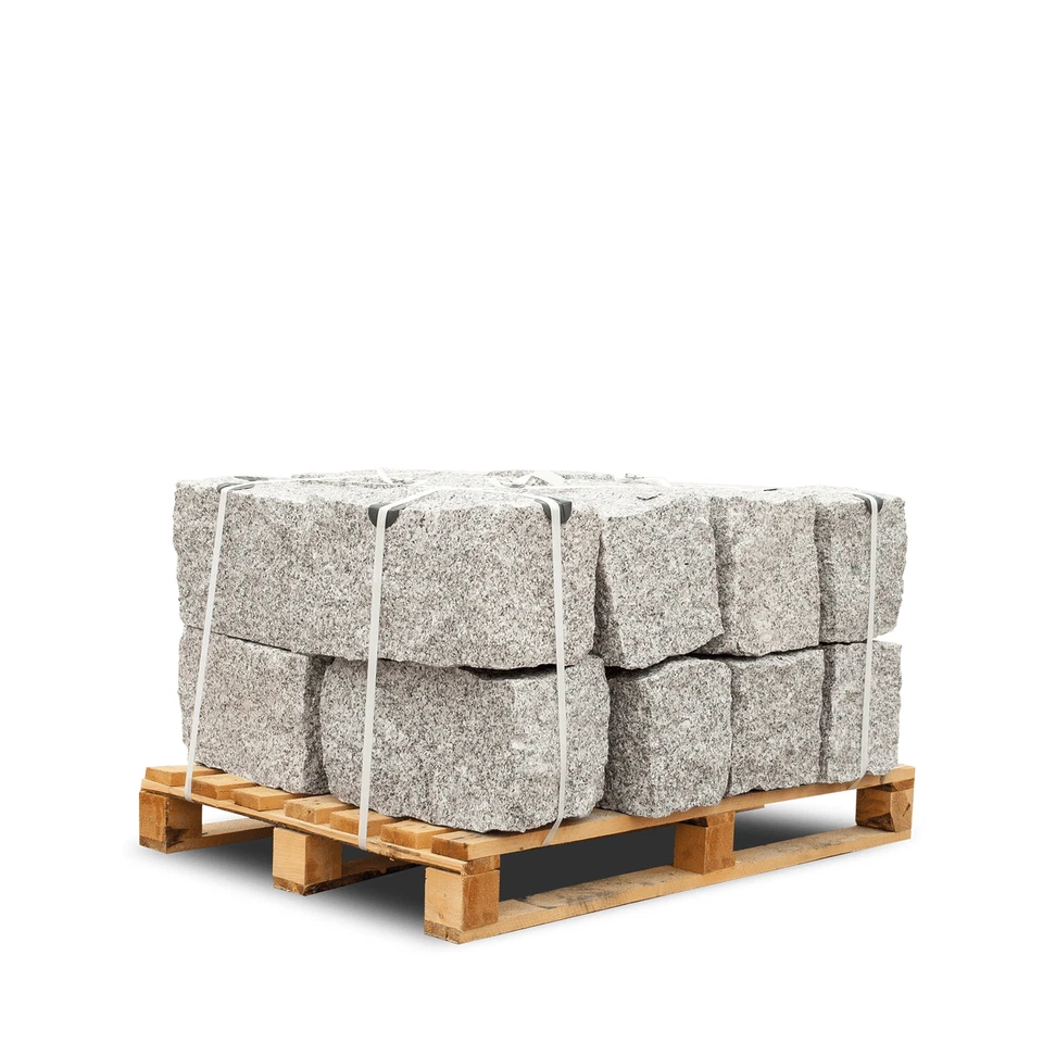 Palette 1000 kg Granit Mauersteine 40×25×25 cm – Randsteine | Garten Bord Natur - Bild 2 von 4