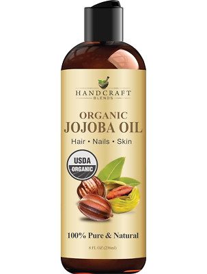 Organic Jojoba Oil, 100% Pure Cold-Pressed, Hexane-Free Carrier Oil for Skin & H