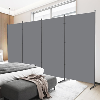 6FT Folding Room Divider - 4 Panel Portable Privacy Screen for Home & Office