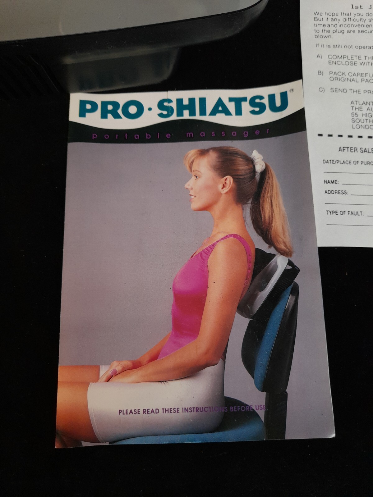 Pro Shiatsu Portable Massager for Neck Back Legs Arms Feet Health Electronic VGC eBay