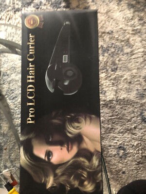 Pro LCD Automatic Hair Curler Pro Hair Styler Heats Up & Spins-Black