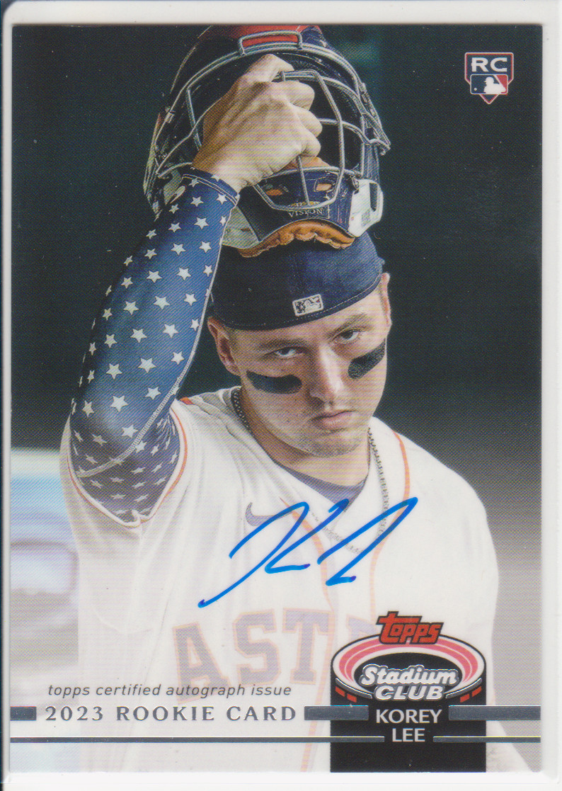 2023 Topps Stadium Club Korey Lee RC #RDVA-KL Auto Astros 1992 Variation /25
