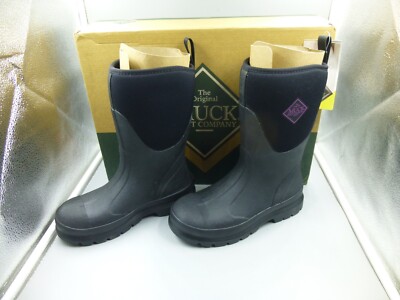 New Muck Boot Chore Mid Calf Classic Women s Size 5 Black waterproof Work boots