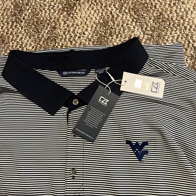 Cutter & Buck WV Striped Polo Shirt 5XB/5TG NWT