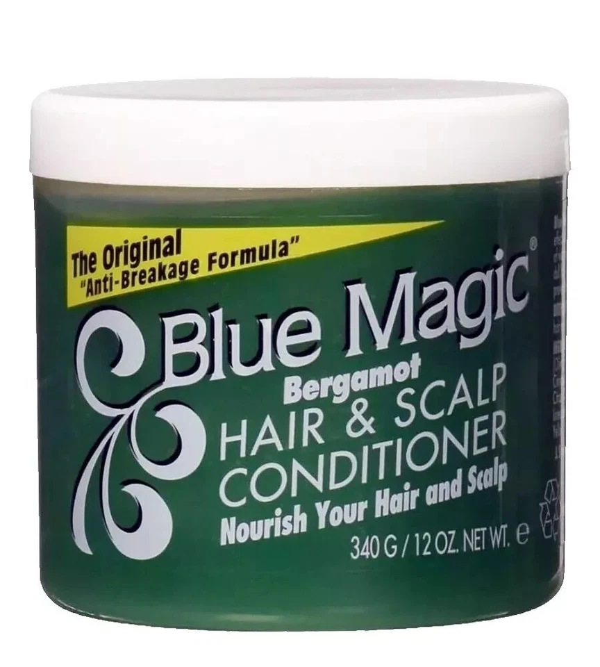 Blue Magic Bergamot Hair & Scalp Conditioner green Jar(12oz)