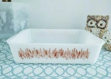 1960'MID CENTURY PROCTOR SILEX SLOW COOKER CASSEROLE DISH WHEAT PATTERN 