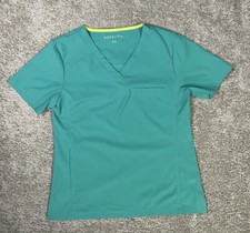 Medelita scrub top, BLUE/GREEN, women  s size S VISTA 210971 EUC