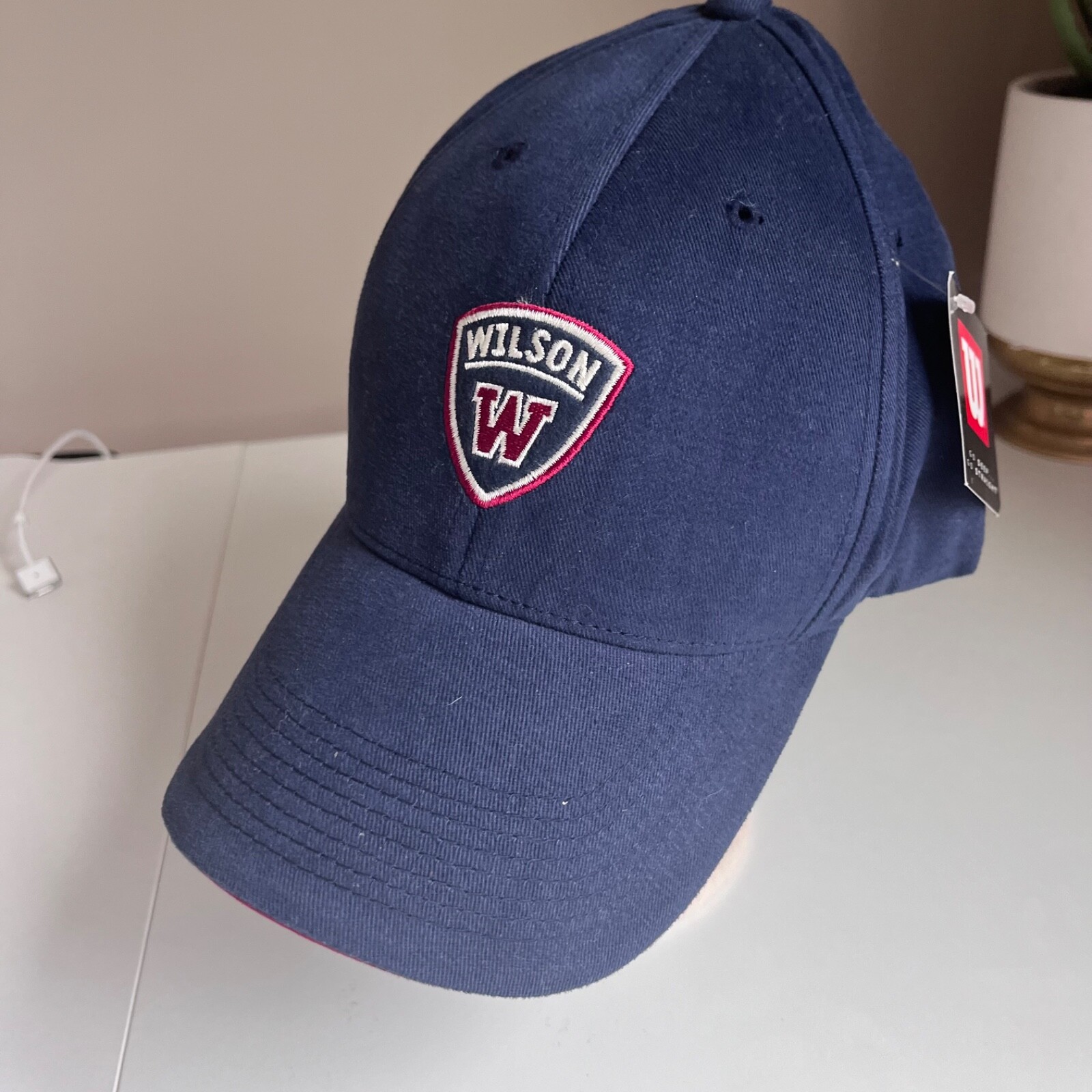 Hat M/l Stretch Fit Nwt Blue With Logo Cotton & Spandex