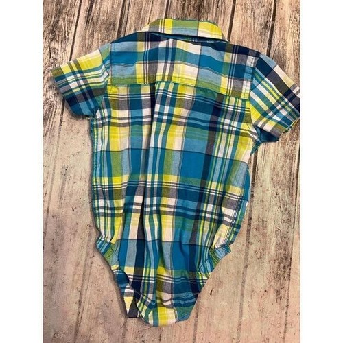Boys wrangler plaid button & snap shirt size 3-6 months - Picture 5 of 5