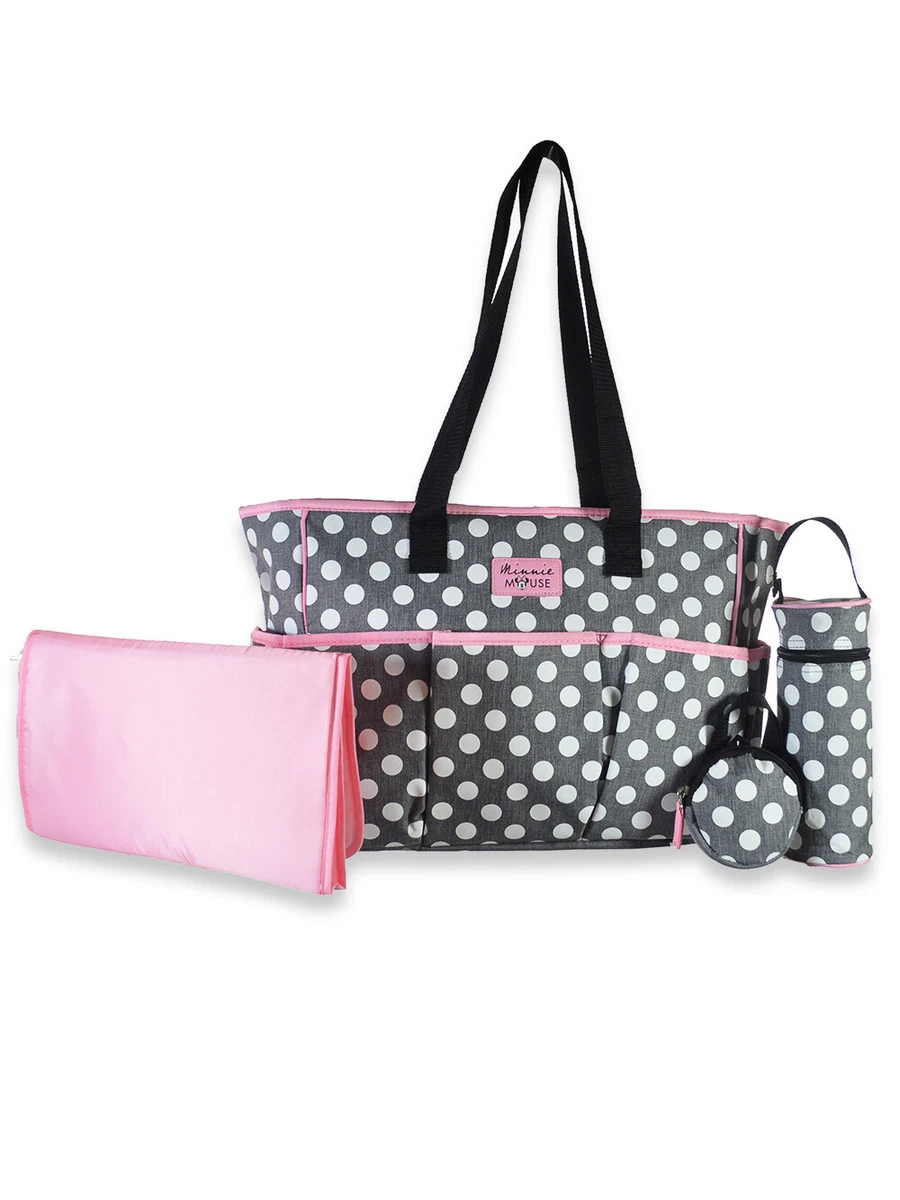Disney Minnie Mouse Girls 4 Piece Diaper Bag Set pink multi one size