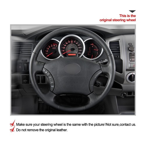 MEWANT Beige PU Leather Steering Wheel Cover for Toyota Land Cruiser Prado Camry - Foto 2 di 9
