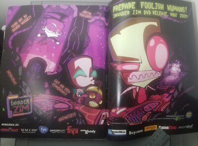 Newtype USA 2004 April Azumanga Daioh [No DVD] Poster Anime Gaming