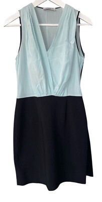 SANDRO Paris Dress Blue And Black Short Sleeveless Size 1 US Small