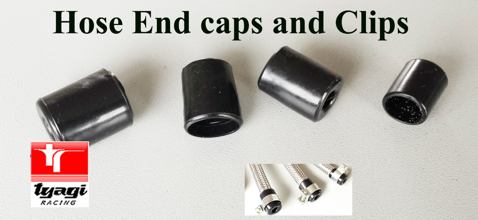 STAINLESS STEEL BRAIDED FUEL HOSE END FINISHER RUBBER CAPS WITH CLIPS PUSH ON eBay