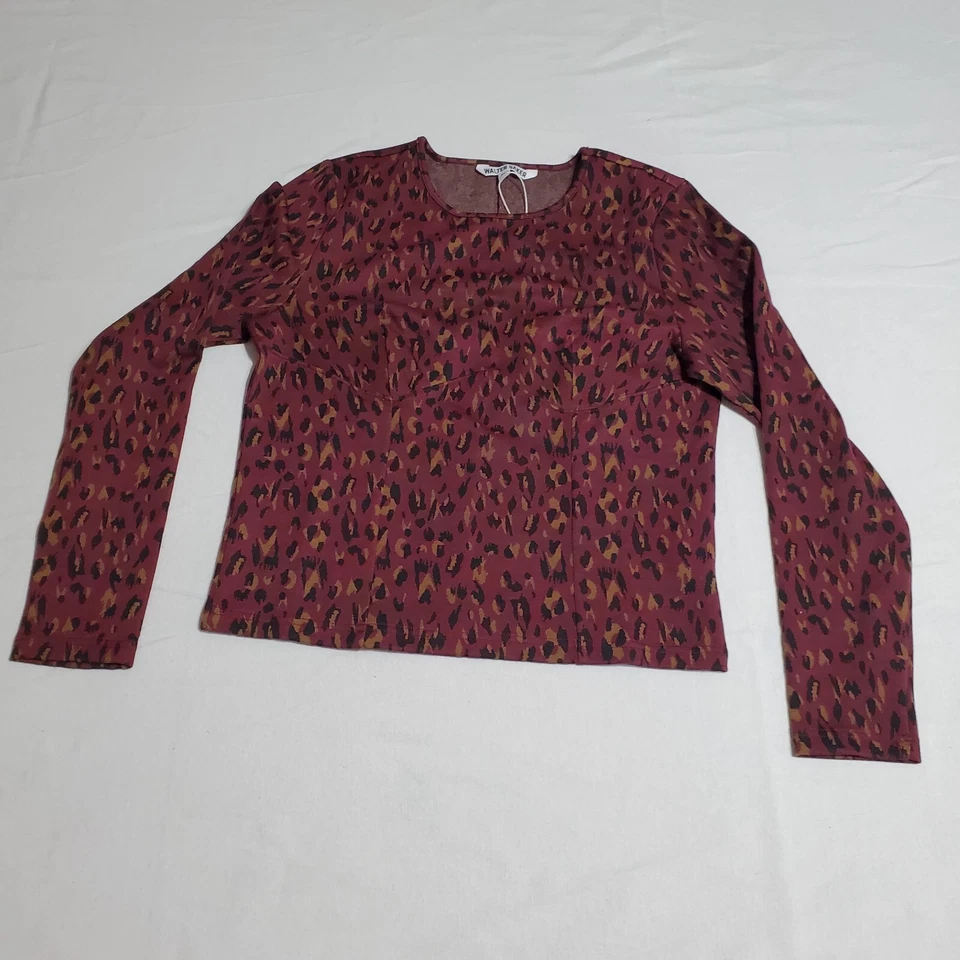 Blusa Walter Baker Feminina Estampa de Animal Leopardo Tamanho XL Extra Grande Nova