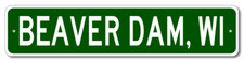 Beaver Dam, Wisconsin Metal Wall Decor City Limit Sign - Aluminum