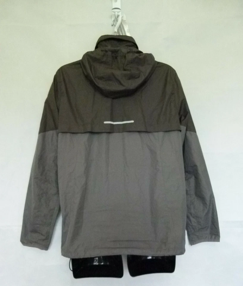 Tek Gear Men’s Gray Colorblock Full Zip Windbreaker Jacket Hooded Size S - Image 2 of 4