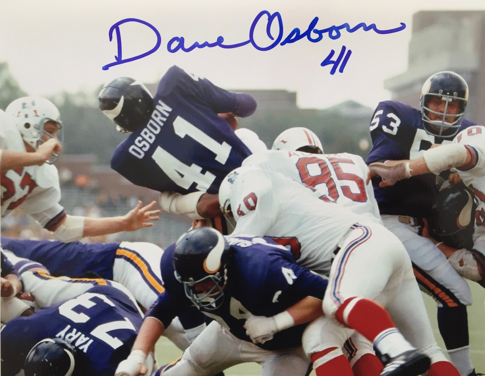 DAVE OSBORN #41 Minnesota Vikings Great Autographed 8x10 Photo W/COA #4