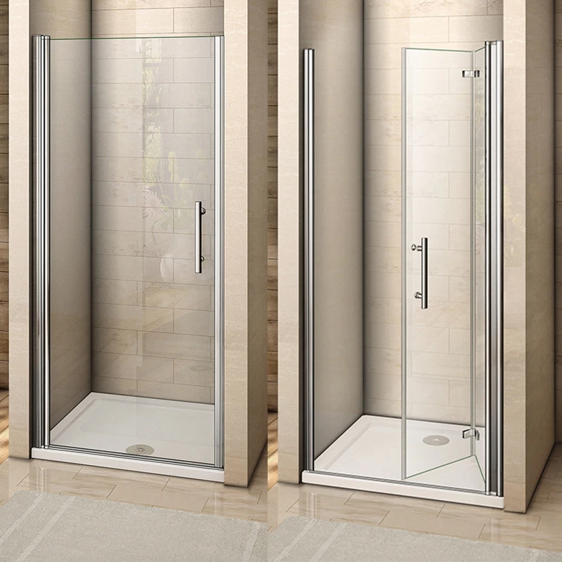 Frameless shower 2024 pivot door