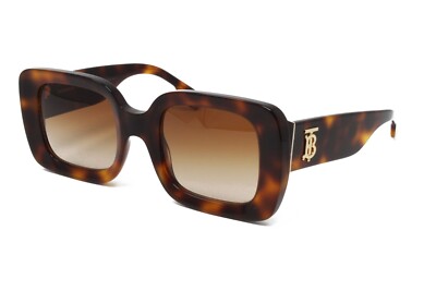 Burberry Women's Square Sunglasses Delilah BE4327-331613 Light Havana 51mm NEW!