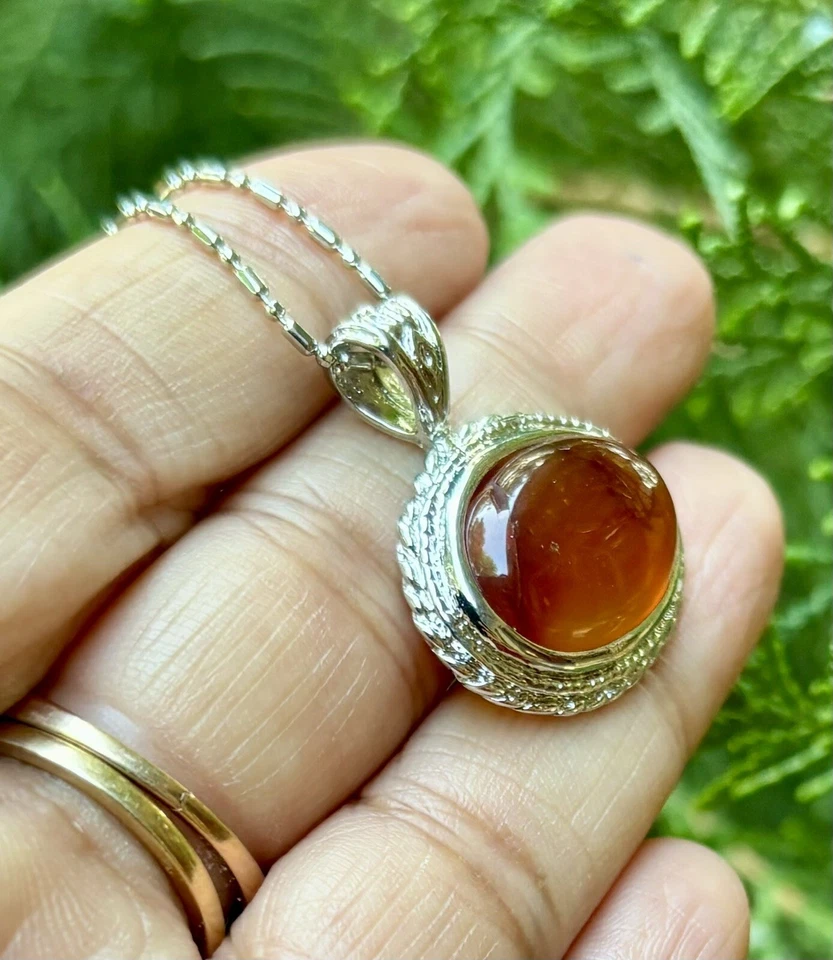 Medallón colgante de ágata relleno de oro blanco, moda Akik CADENA SURTIDA GRATIS #2 Foto 4 de 4