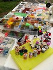 Fly Tying Materials Lrg Lot Dubbing , congo hair , thread & lead wire