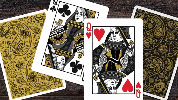 Marked Cards - 2 DECKS PAISLEY Magical Black & Magical Gold
