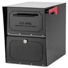 Architectural Mailboxes  Oasis Black Extra Large Steel Locking Mailbox w/ Lock