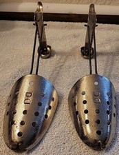 Vtg. Pair Of Adjustable Metal Shoe Stretchers / Shoe Inserts