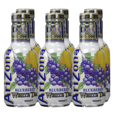 AriZona Blueberry White Tea Geschmack PET Einwegflasche 500ml 6er Pack