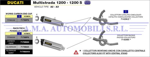 Terminale Works Approved titanio fond. carby Ducati Multistrada 1200/1200S 2010 - Foto 6 di 6