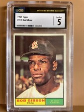 1961   Topps  Bob Gibson   # 211 -- CSG - 5