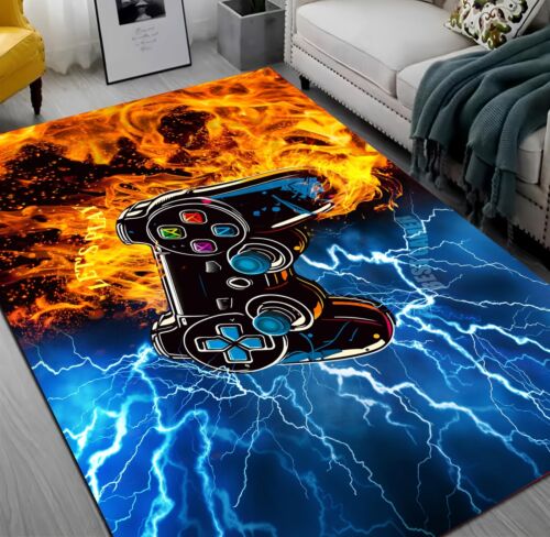 Large Gamer Rug for Boys Room 5‘x7’ Game Area Rug Non-Slip Washable - 第 1/5 張圖片