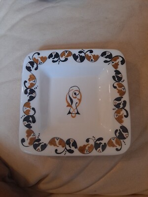 Unique Handpainted Square Dish