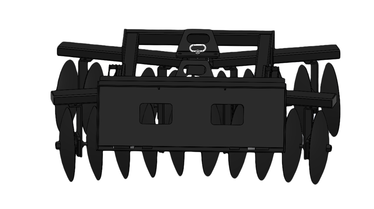 Agrotk 78in Skid Steer Disc Plow Harrow Attachment 18in Diameter