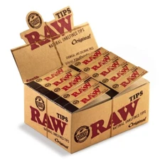 Raw Filter Tips Natural Unrefined Rolling Paper Unbleached Original 50 Packs